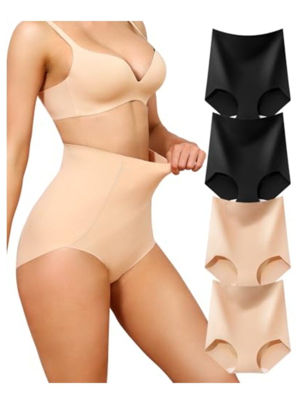 Tummy Control High Waisted Seamless Underwear Shapewear Panties